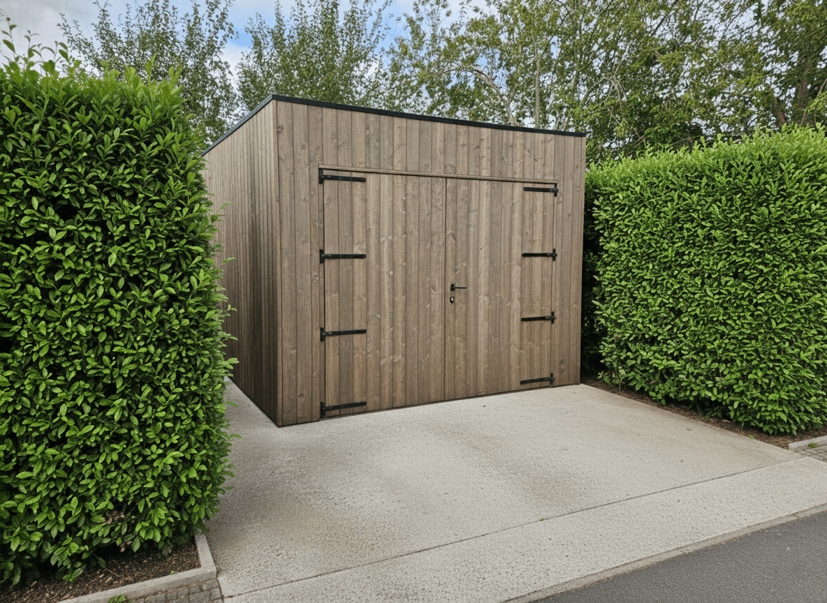 garage thermowood vuren