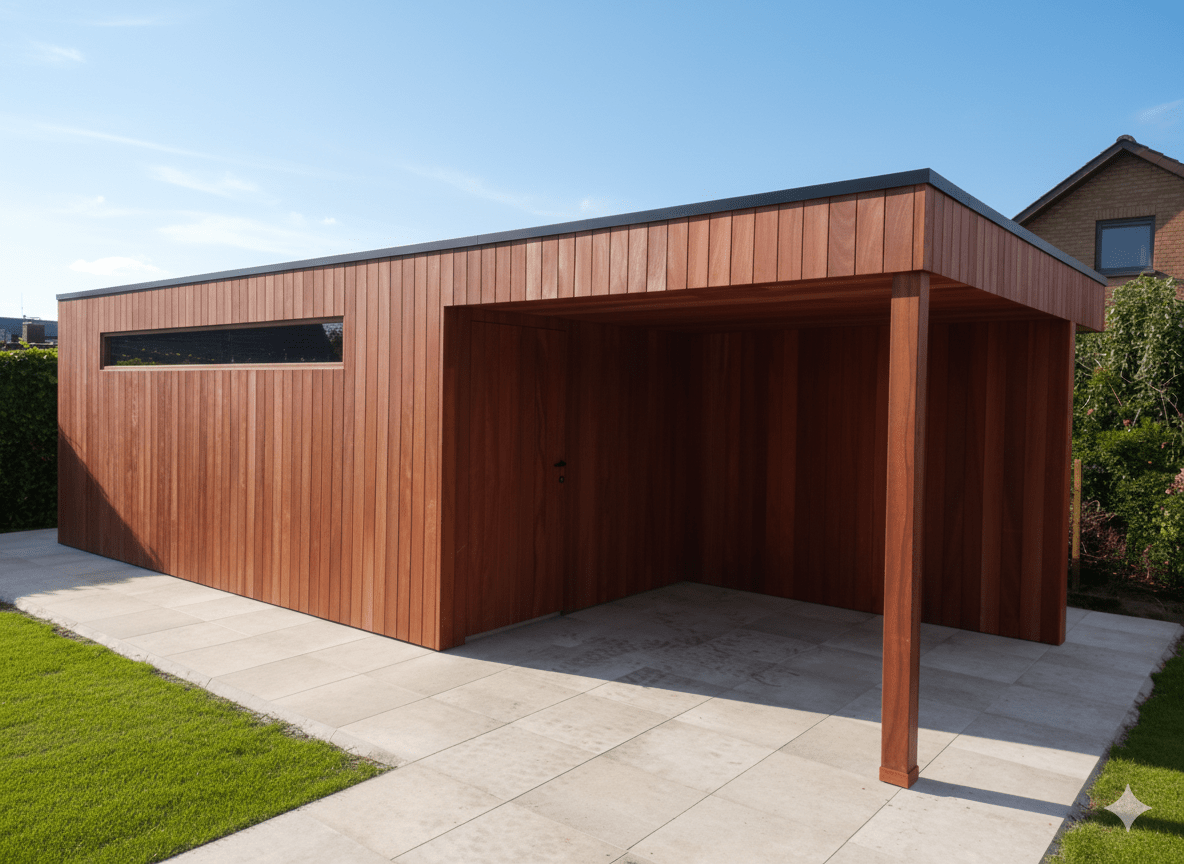 tuinhuis cubic hardhout padouk